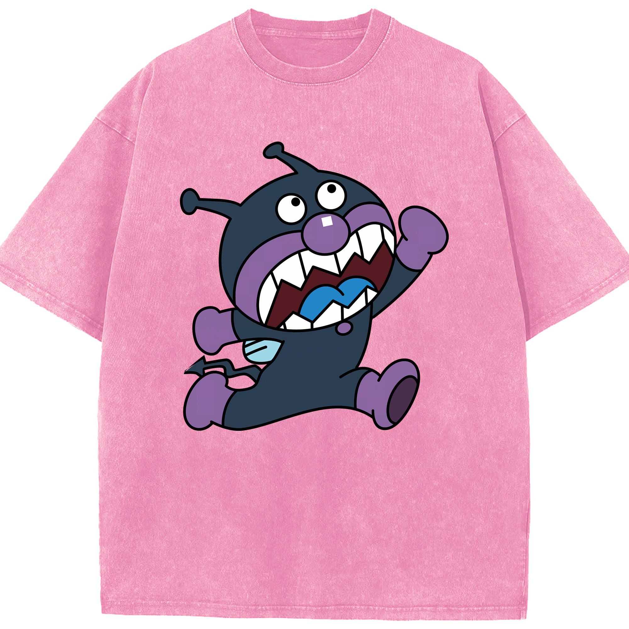 （画像用） アンパンマン Anpanman 綿100% ヴィンテージ風 半袖Tシャツ（フロントプリント）